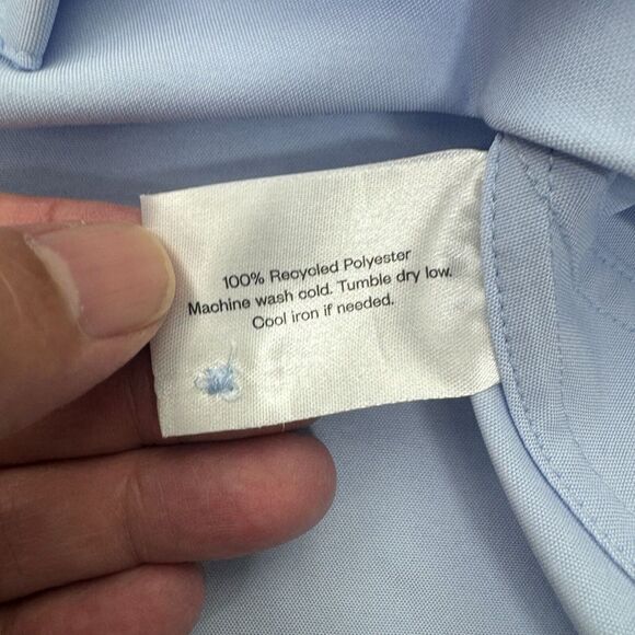 Ministry Of Supply Shirt Womens XL Blue Oversized Button Long Sleeve Performance - Picture 8 of 10